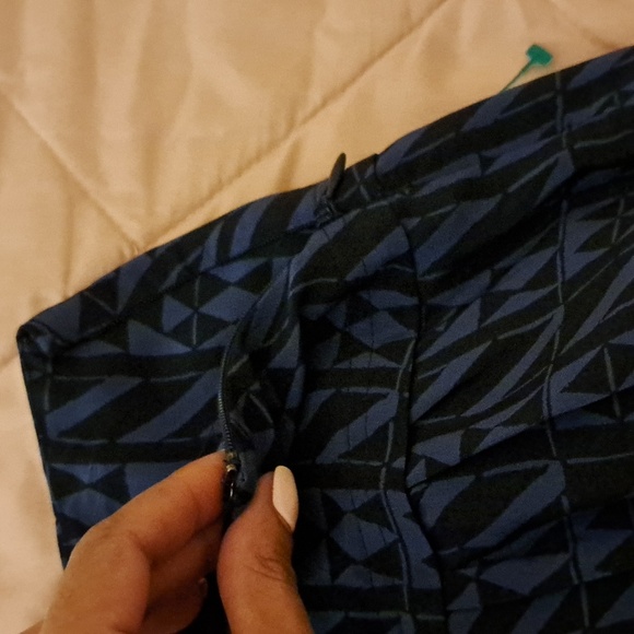 Madewell Silk Skyline Mini Skirt Blue Size 4 NWOT - Picture 2 of 7